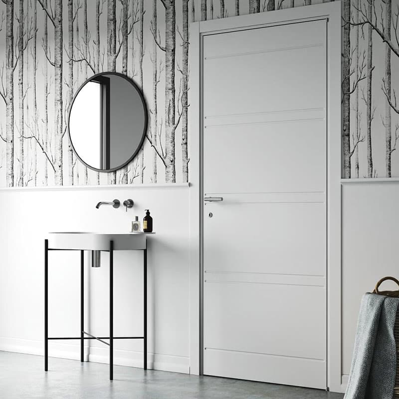 Porte in laminato effetto legno grigio ciliegio o noce